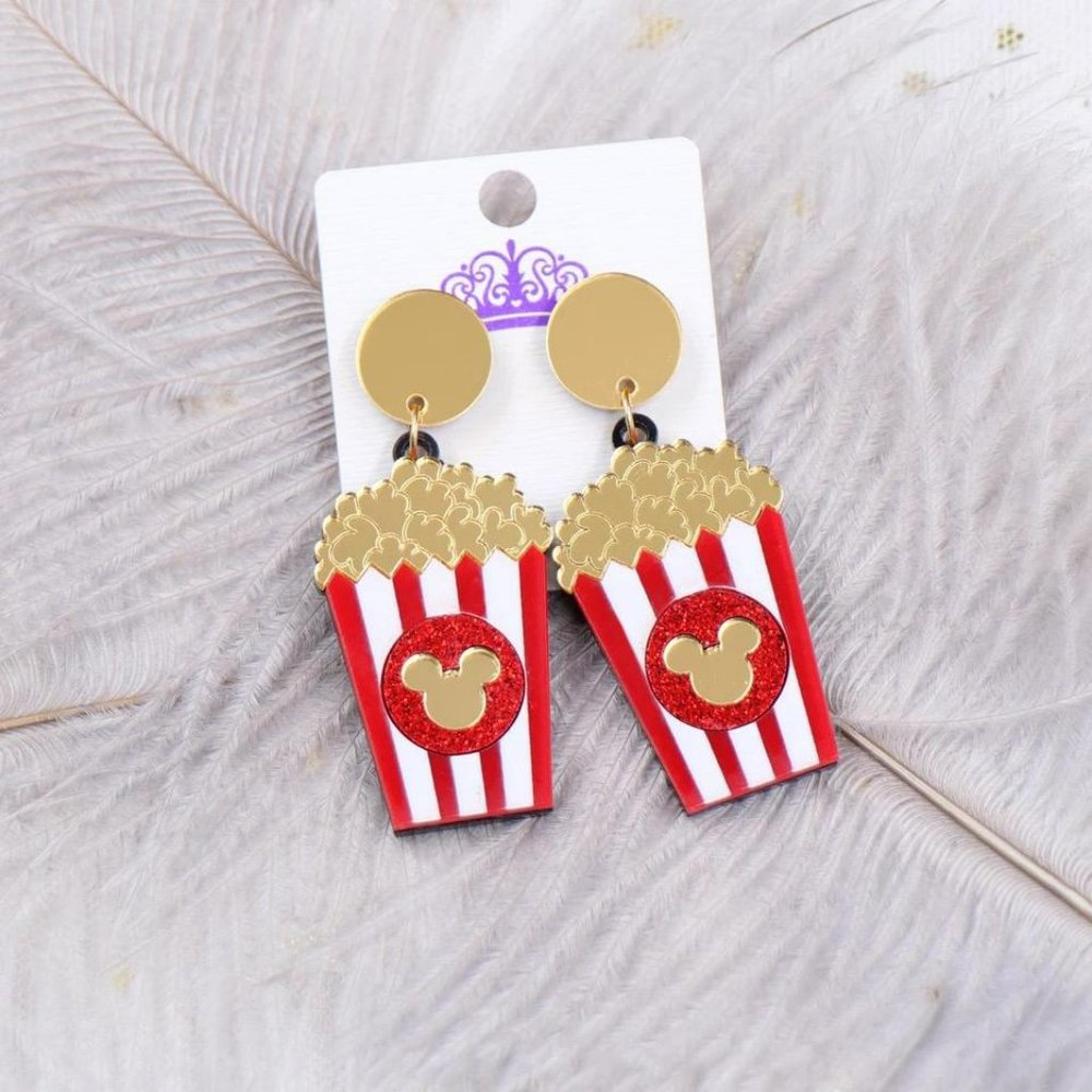 Korean Style Earrings "Popcorn Mickey Mouse"❤️